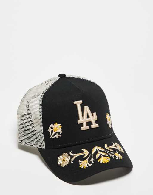 New Era – LA Lakers – Czarna czapka trucker z kwiatowym wzorem