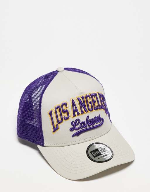 New Era - LA Lakers E Frame - Cappellino trucker color panna multicolore