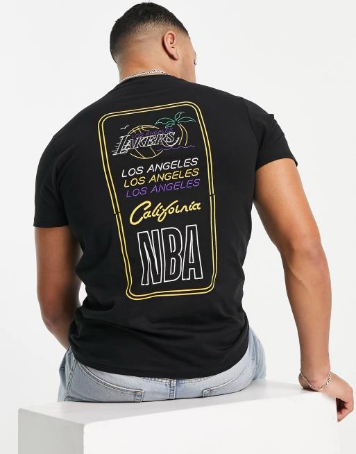 New Era Los Angeles Lakers Nba Neon Graphic Tee - Men's T-shirt