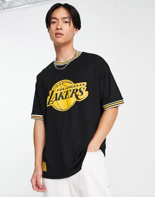 New Era NBA LA Lakers oversized mesh t-shirt in white with logo print