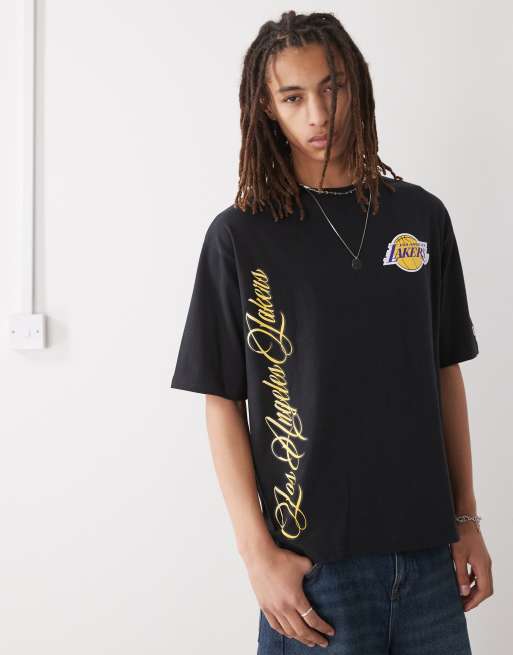 New Era - LA Lakers - T-shirt à imprimé graphique dans le dos - Noir, 4 de 4