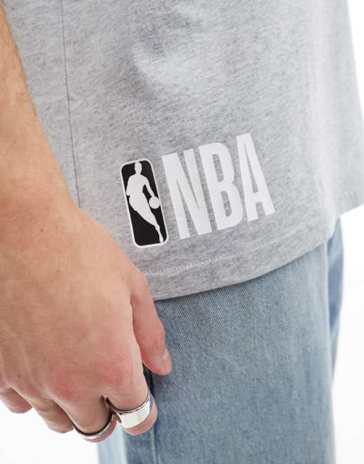 New Era LA Lakers t-shirt in grey marl, 3 of 4