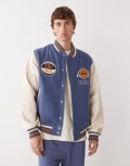 [New Era] New Era LA Lakers varsity jacket in blue and white-Multi M MULTI