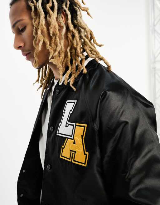 Lakers 16 best sale rings varsity jacket