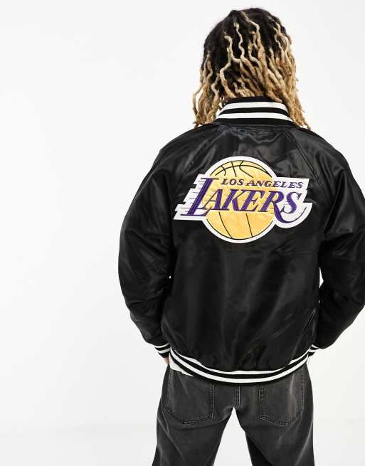 Lakers black satin jacket new arrivals