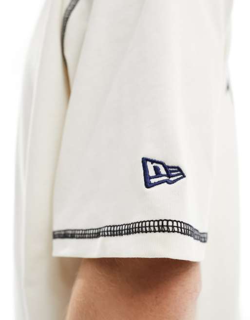 New Era – LA – Logo-T-Shirt in gebrochenem Weiß mit Kontrastnaht, 3 von 4