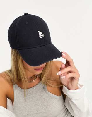 New Era LA mini logo cap in navy Exclusive at ASOS | ASOS