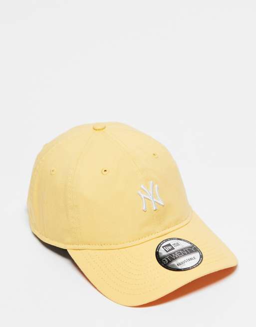 New Era LA mini logo cap in yellow | ASOS