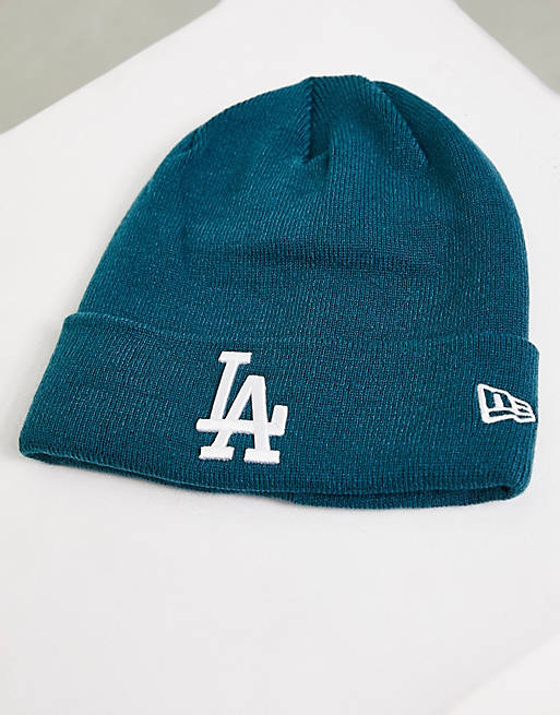  Caps & Hats/New Era LA two logo beanie in teal 