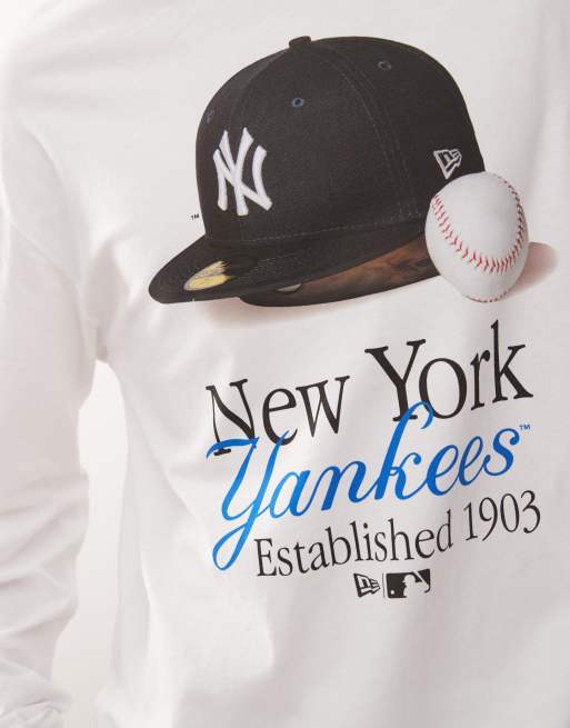 New Era – Langärmliges T-Shirt in Weiß mit „NY Yankees“-Motiv, 2 von 4