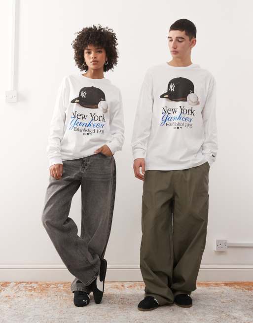 New Era – Langärmliges T-Shirt in Weiß mit „NY Yankees“-Motiv, 3 von 4