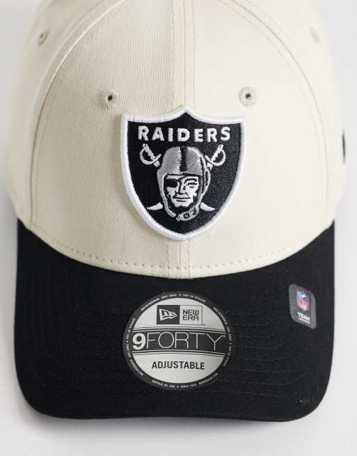 New Era Las Vegas Raiders 9forty logo cap with contrast peak in neutral/black, 2 of 3