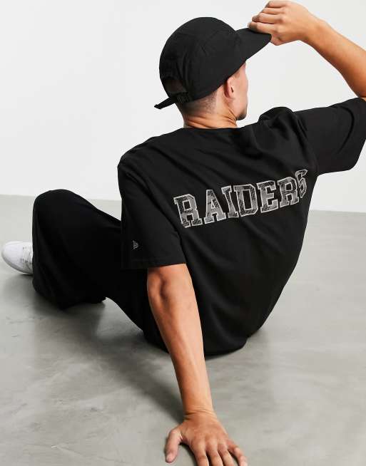 Official New Era Las Vegas Raiders NFL Distressed Logo Button Up Black  Jersey B4511_AIS B4511_AIS