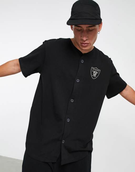 New Era Las Vegas Raiders Button Up Tee, Tees & Singlets