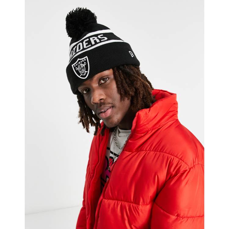 New Era Las Vegas Raiders bobble beanie in black ASOS