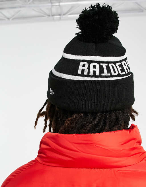 New Era Las Vegas Raiders bobble beanie in black , 3 of 4
