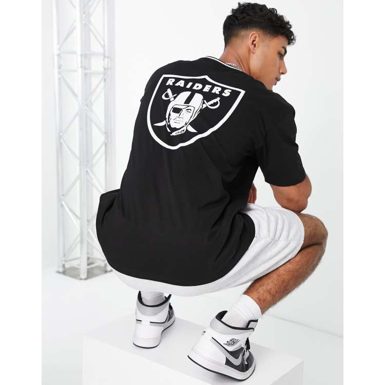 New Era Las Vegas Raiders Distressed Logo Jersey, Black