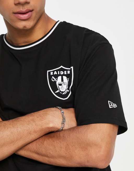 ASOS DESIGN Curve oversized short sleeve T-shirt with NFL Las Vegas Raiders  print in white