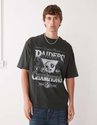 New Era New Era Las Vegas Raiders oversized t-shirt in grey