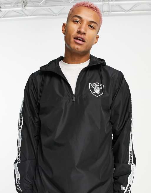 New Era Las Vegas Raiders taping windbreaker jacket in black | ASOS