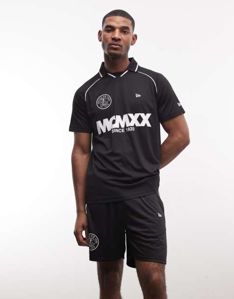 New Era logo football shorts co-ord in black - view 1