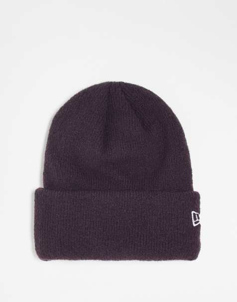 New Era logo super soft cuff beanie in plum - view 1