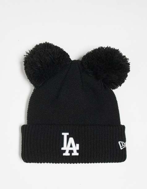 New Era - Los Angeles Dodgers - Berretto nero con pompon doppi - view 1
