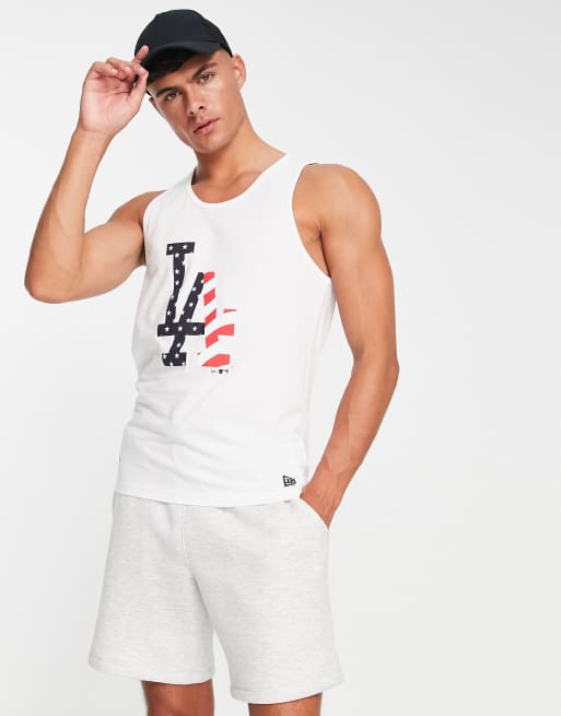 New Era Los Angeles Dodgers singlet in white