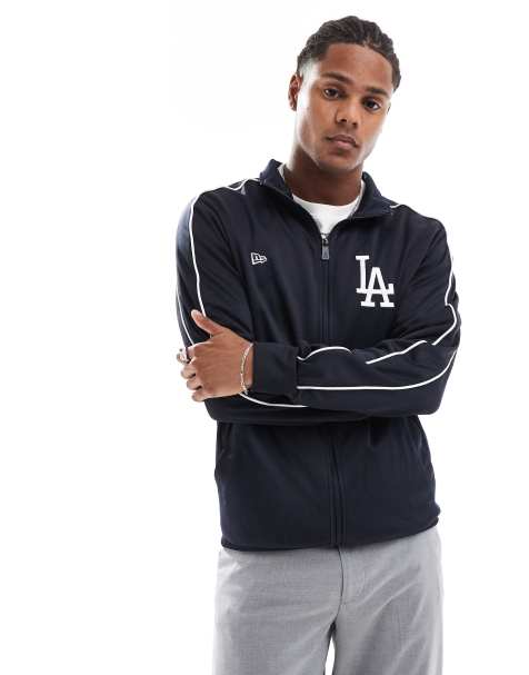 New Era Los Angeles Dodgers track jacket in navy - view 1