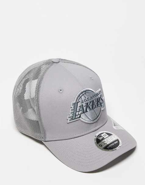 New Era - Los Angeles Lakers - 9FORTY - Truckercap met logo in dezelfde kleurschakering in grijs - view 1