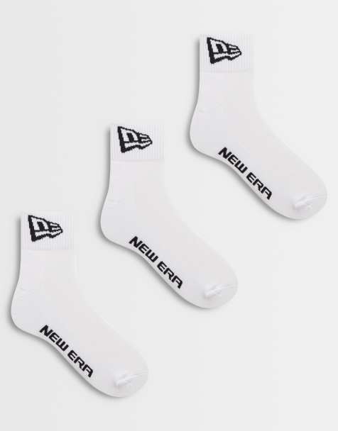 New Era - Lot de 3 paires de chaussettes avec logo drapeau - Blanc - view 1