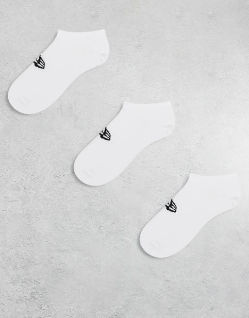 New Era - Lot de 3 paires de chaussettes invisibles à logo - Blanc