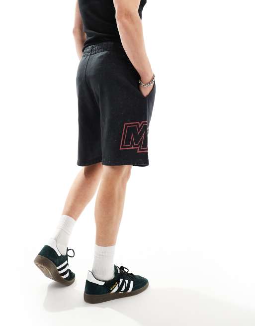 New Era - Miami Heat - Pantaloncini grigio scuro lavaggio acido, 4 di 5