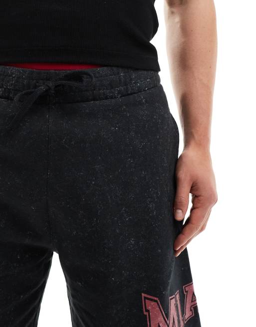New Era – Miami Heat – Shorts in dunkelgrauer Acid-Waschung, 5 von 5