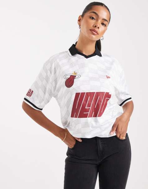 New Era - Miami Heat - Sporttop met kraagje in wit - view 1