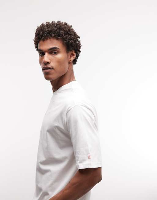 New Era midi logo short sleeve oversized t-shirt in white, 4 of 5