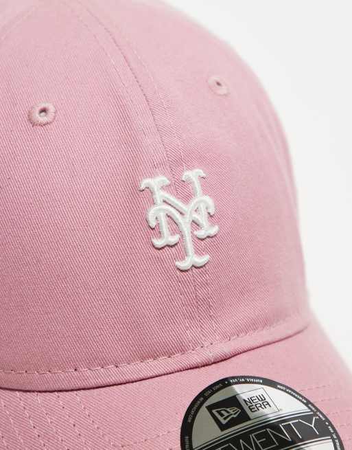 New Era mini NY Mets 9twenty unstructured cap in pale pink, 2 of 3