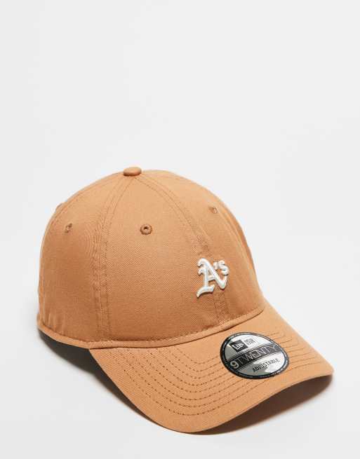 New Era – Mini Oakland Athletics 9Twenty – Unstrukturierte Kappe in Blassorange mit Used-Optik