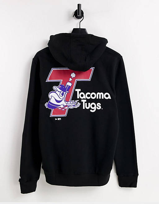 New Era Minor Leage Tacoma Tugs hoodie in black