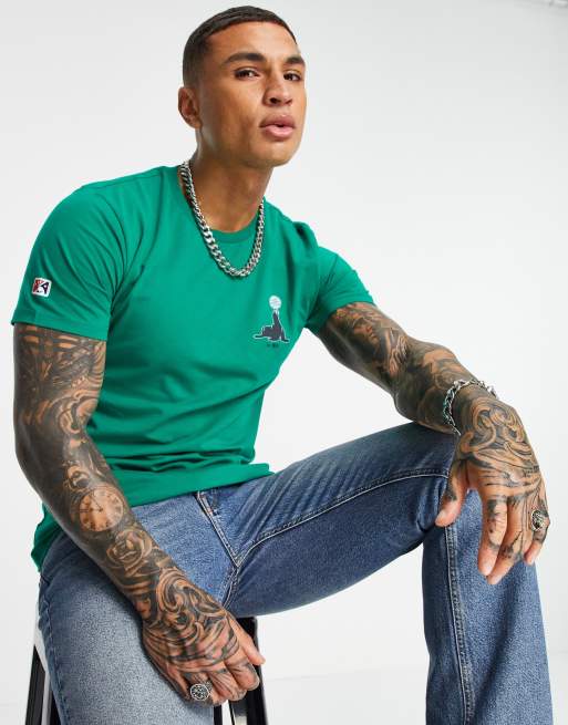 New Era - Minor League San Francisco Seals - T-shirt verde-azzurro con stampa sul petto e sul retro