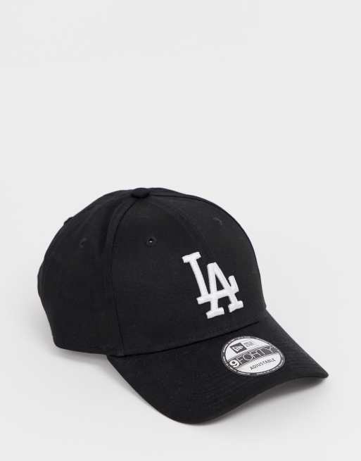 New Era MLB 9forty LA Dodgers adjustable cap in black, 2 of 4