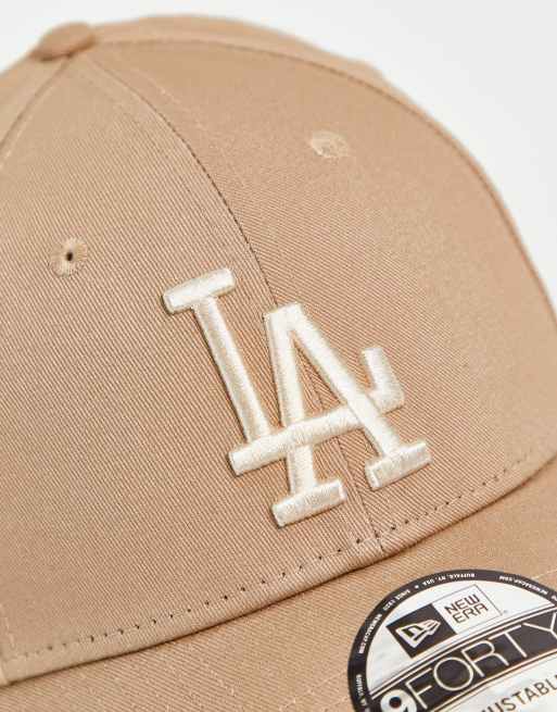 brown la dodgers fitted hat
