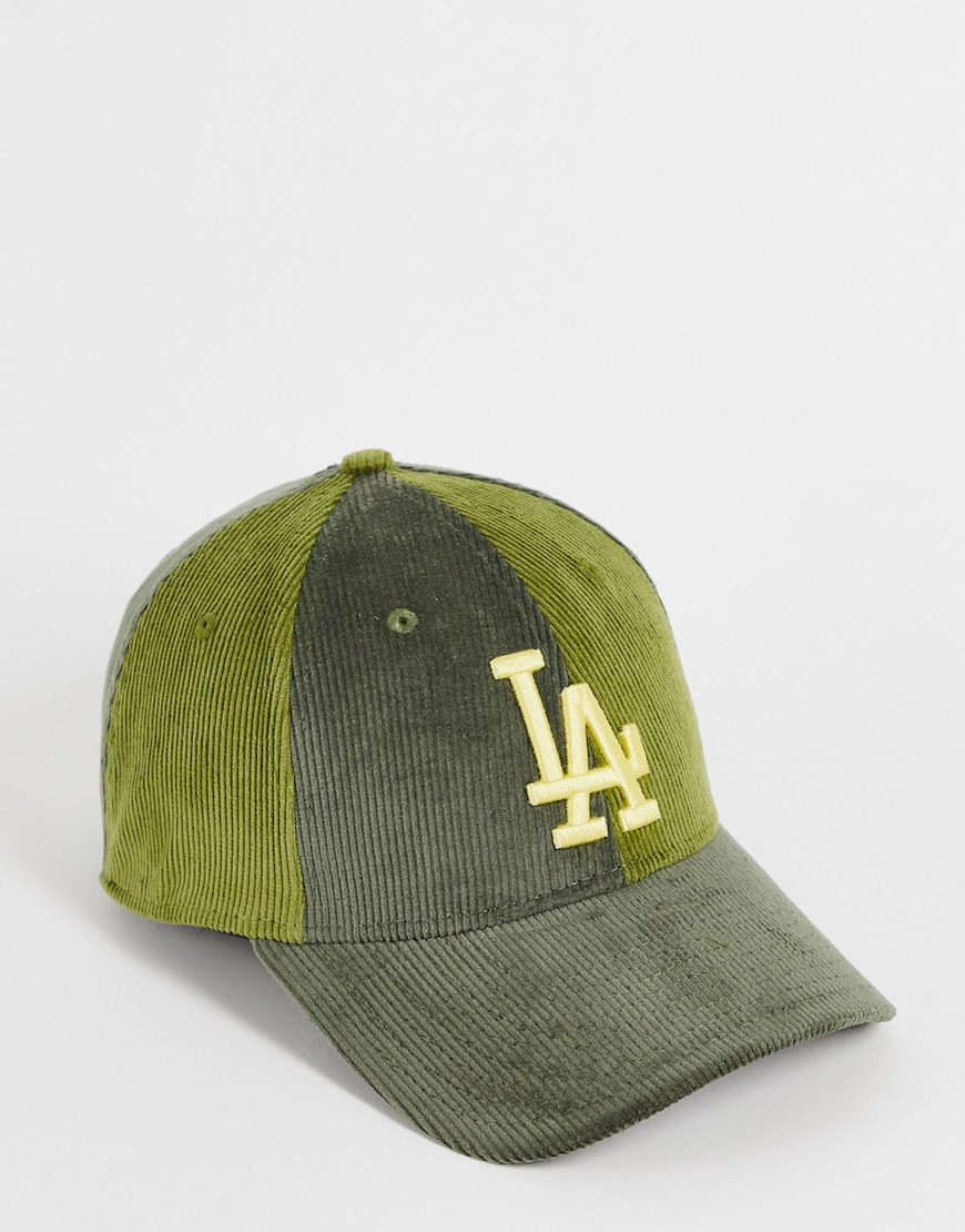 New Era MLB 9Forty LA Dodgers corduroy cap in green