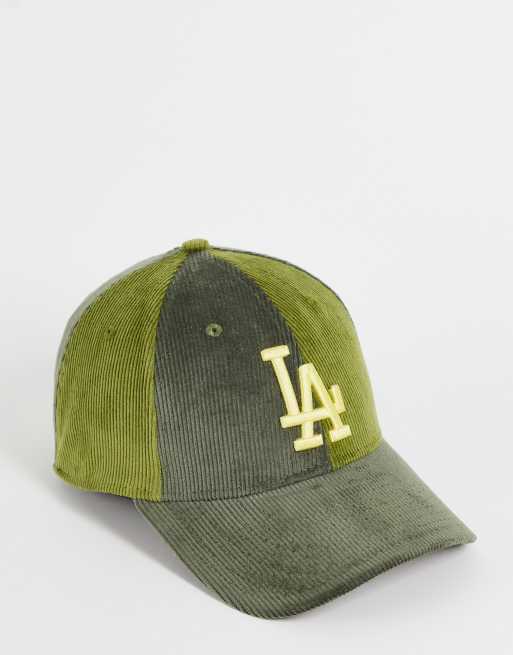 New Era Los Angeles Dodgers Corduroy 9FORTY Snapback Hat in Hunter Green