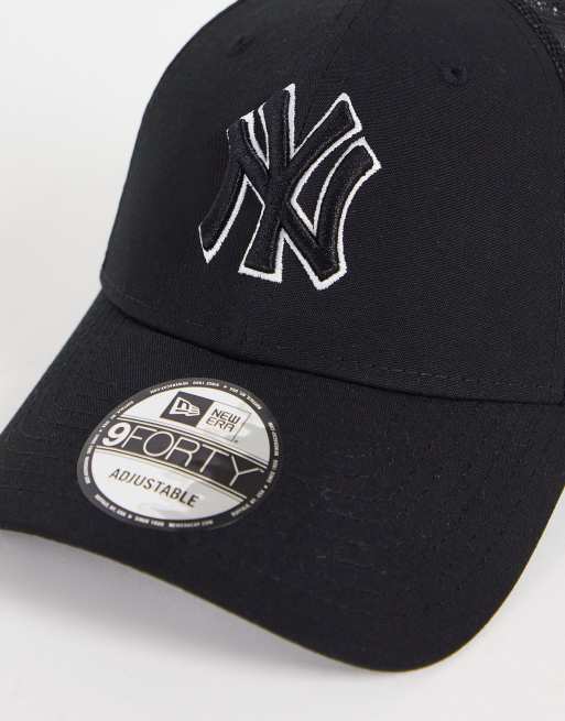 New Era – MLB 9Forty New York Yankees – Czarna czapka trucker unisex, 2 z 4