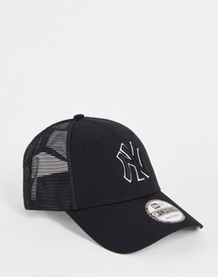 New Era MLB 9Forty New York Yankees unisex trucker cap in black