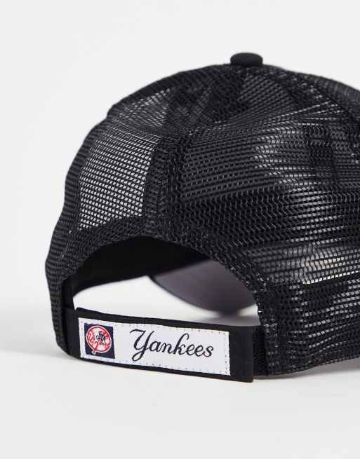 New Era MLB 9Forty New York Yankees unisex trucker cap in black, 4 of 4