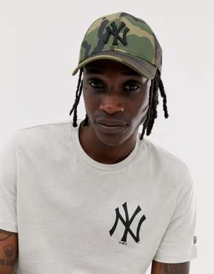 New Era – MLB 9forty NY Yankees – Czapka z daszkiem z regulowanym zapięciem we wzór moro