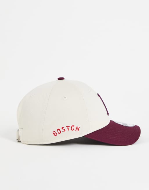 New Era - MLB 9Twenty Boston Red Sox - Casquette bicolore - Crème/bordeaux - Exclusivité ASOS, 3 de 4