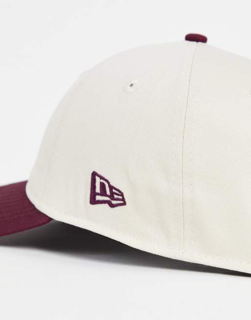 New Era MLB 9Twenty Boston Red Sox two tone cap in cream/maroon exclusive at ASOS, 4 of 4